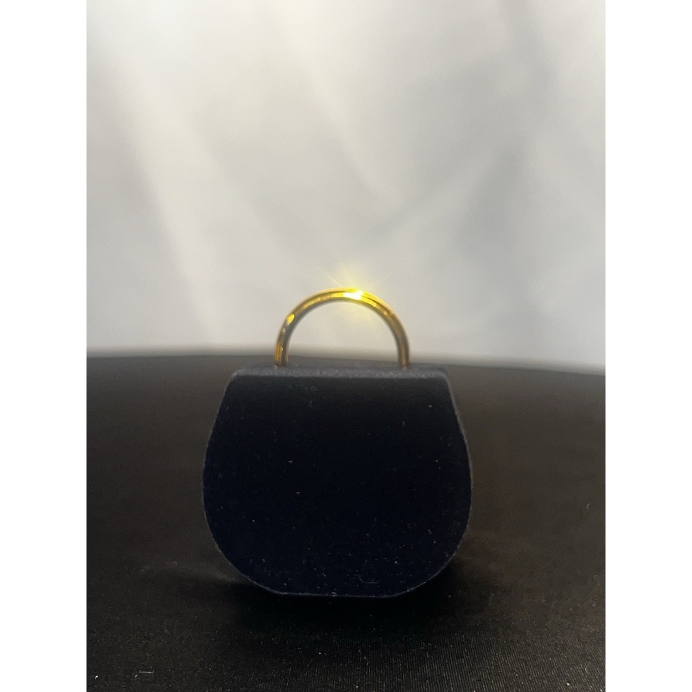 Vintage Black Velvet Mini Purse Ring Box - Picture 5 of 9